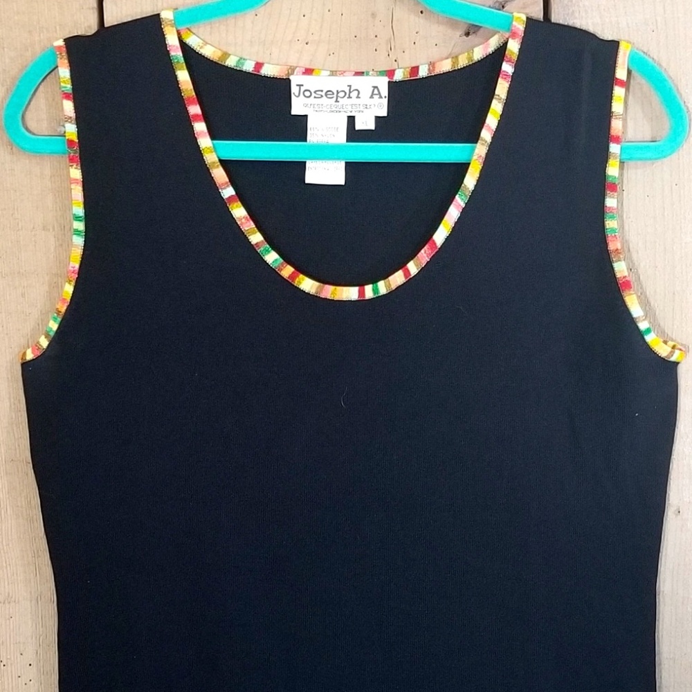 Cami Tank Stretch Flared Hem Size XL Joseph A.